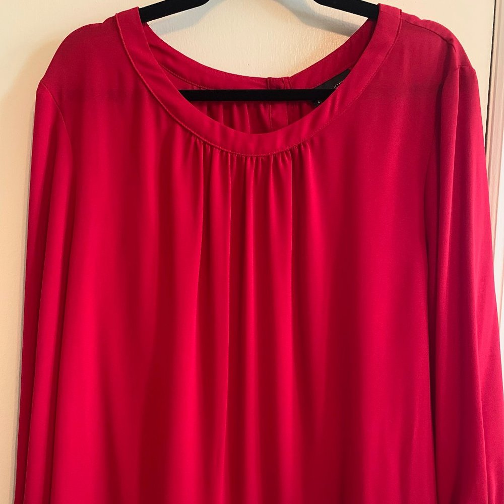 New York & Company, 7th Ave Design Studio Red Long Sleeve Blouse
